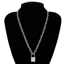Load image into Gallery viewer, Fashion Punk Link Chain Gold and Silver color Padlock Pendant Necklace Women Trendy Punk Jewelry