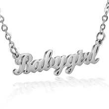 Load image into Gallery viewer, Fashion Baby Girls Necklace Babygirl English Necklace Letter Pendants Stainless Steel Mom Lovers Girlfriend Jewelry