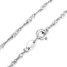 Load image into Gallery viewer, JewelryPalace 100% Genuine 925 Sterling Silver Necklace Ingot Twisted Trace Belcher Snake Bar Singapore Box Chain Necklace Women