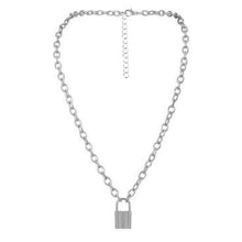 Load image into Gallery viewer, Rock Choker Lock Necklace Layered Chain On The Neck With Lock Punk Jewelry Mujer Key Padlock Pendant Necklace For Women Gift