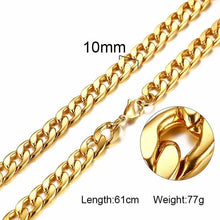 Load image into Gallery viewer, Solid Necklace Curb Chains Link Men Choker Stainless Steel Male Female Accessories Fashion