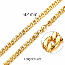Load image into Gallery viewer, Solid Necklace Curb Chains Link Men Choker Stainless Steel Male Female Accessories Fashion