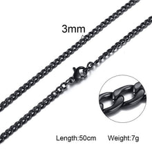 Load image into Gallery viewer, Solid Necklace Curb Chains Link Men Choker Stainless Steel Male Female Accessories Fashion