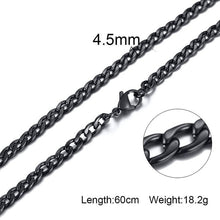 Load image into Gallery viewer, Solid Necklace Curb Chains Link Men Choker Stainless Steel Male Female Accessories Fashion