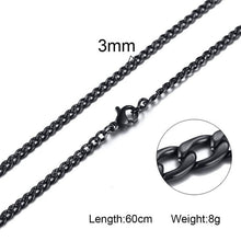 Load image into Gallery viewer, Solid Necklace Curb Chains Link Men Choker Stainless Steel Male Female Accessories Fashion