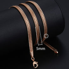 Load image into Gallery viewer, Fashion Necklace For Women Men 585 Rose Gold Venitian Curb Snail Foxtail Link Chains Necklace Fashion Jewelry 50cm 60cm CNN1