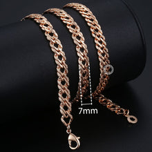 Load image into Gallery viewer, Fashion Necklace For Women Men 585 Rose Gold Venitian Curb Snail Foxtail Link Chains Necklace Fashion Jewelry 50cm 60cm CNN1