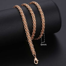 Load image into Gallery viewer, Fashion Necklace For Women Men 585 Rose Gold Venitian Curb Snail Foxtail Link Chains Necklace Fashion Jewelry 50cm 60cm CNN1
