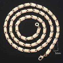 Load image into Gallery viewer, Fashion Necklace For Women Men 585 Rose Gold Venitian Curb Snail Foxtail Link Chains Necklace Fashion Jewelry 50cm 60cm CNN1