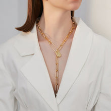 Load image into Gallery viewer, Peri'sBox Box Chain Toggle Clasp Gold Necklaces Mixed Linked Circle Necklaces for Women Minimalist Choker Necklace Hot Jewelry