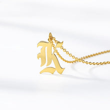 Load image into Gallery viewer, initial necklace Gold Chain letter necklace for women stainless steel necklace women old english font chains цепочка collier цеп