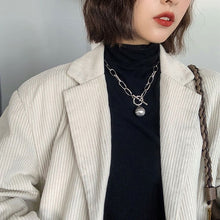 Load image into Gallery viewer, Peri'sBox Box Chain Toggle Clasp Gold Necklaces Mixed Linked Circle Necklaces for Women Minimalist Choker Necklace Hot Jewelry
