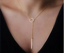 Load image into Gallery viewer, Fashion Punk Link Chain Gold and Silver color Padlock Pendant Necklace Women Trendy Punk Jewelry
