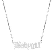 Load image into Gallery viewer, Fashion Baby Girls Necklace Babygirl English Necklace Letter Pendants Stainless Steel Mom Lovers Girlfriend Jewelry
