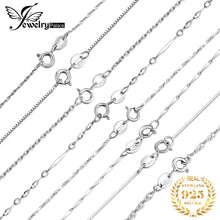 Load image into Gallery viewer, JewelryPalace 100% Genuine 925 Sterling Silver Necklace Ingot Twisted Trace Belcher Snake Bar Singapore Box Chain Necklace Women
