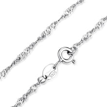 Load image into Gallery viewer, JewelryPalace 100% Genuine 925 Sterling Silver Necklace Ingot Twisted Trace Belcher Snake Bar Singapore Box Chain Necklace Women
