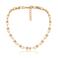 Load image into Gallery viewer, High Quality Punk Lock Choker Necklace Pendant Women Collar Statement Brand Gold Color Chunky Thick Chain Necklace Steampunk Men
