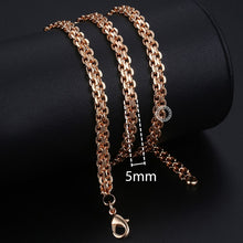 Load image into Gallery viewer, Fashion Necklace For Women Men 585 Rose Gold Venitian Curb Snail Foxtail Link Chains Necklace Fashion Jewelry 50cm 60cm CNN1
