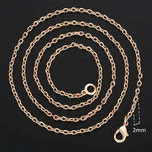Load image into Gallery viewer, Fashion Necklace For Women Men 585 Rose Gold Venitian Curb Snail Foxtail Link Chains Necklace Fashion Jewelry 50cm 60cm CNN1
