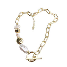 Load image into Gallery viewer, Peri'sBox Box Chain Toggle Clasp Gold Necklaces Mixed Linked Circle Necklaces for Women Minimalist Choker Necklace Hot Jewelry
