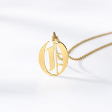 Load image into Gallery viewer, initial necklace Gold Chain letter necklace for women stainless steel necklace women old english font chains цепочка collier цеп

