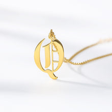 Load image into Gallery viewer, initial necklace Gold Chain letter necklace for women stainless steel necklace women old english font chains цепочка collier цеп
