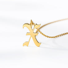 Load image into Gallery viewer, initial necklace Gold Chain letter necklace for women stainless steel necklace women old english font chains цепочка collier цеп
